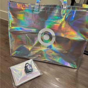 Target Iridescent Tote Bag with Pouch